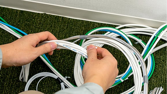 光ファイバーの引込工事のイメージ